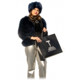 Miriam Tirinzoni - Blue Feather Fur - Midnight - Jacket - Luxury Exclusive Collection