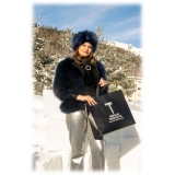 Miriam Tirinzoni - Blue Feather Fur - Midnight - Jacket - Luxury Exclusive Collection