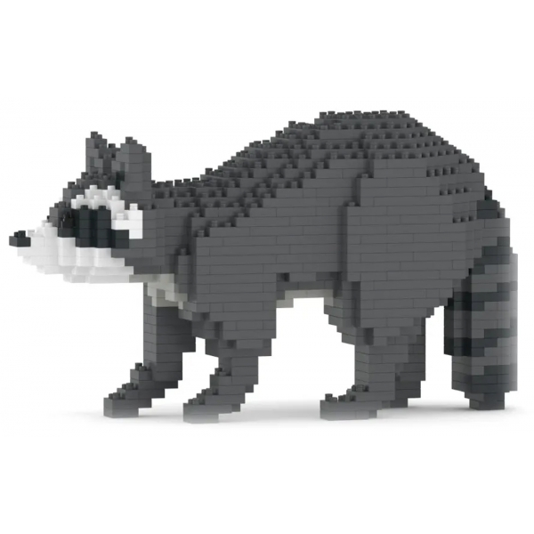 Jekca - Raccoon 01 - Big - Lego - Scultura - Costruzione - 4D - Animali di Mattoncini - Toys