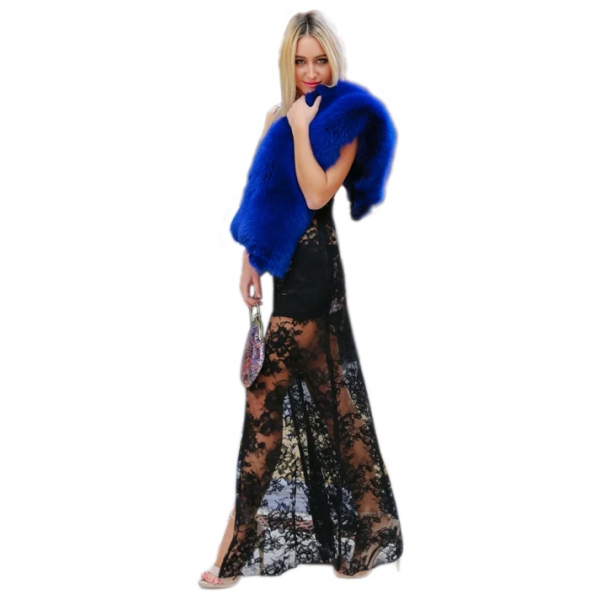 Miriam Tirinzoni - Shawl - Electric Blue - Shawl - Luxury Exclusive Collection