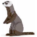 Jekca - Ferret 01 - Big - Lego - Scultura - Costruzione - 4D - Animali di Mattoncini - Toys