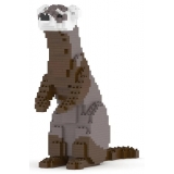 Jekca - Ferret 01 - Big - Lego - Scultura - Costruzione - 4D - Animali di Mattoncini - Toys