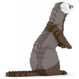 Jekca - Ferret 01 - Big - Lego - Scultura - Costruzione - 4D - Animali di Mattoncini - Toys