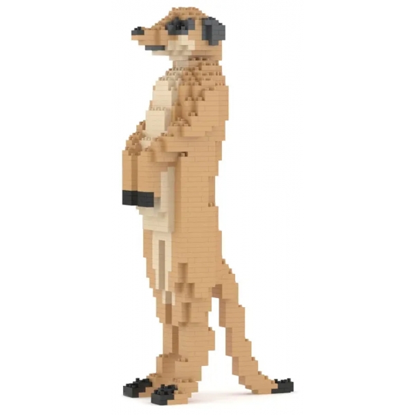 Jekca - Meerkat 01 - Big - Lego - Scultura - Costruzione - 4D - Animali di Mattoncini - Toys