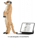 Jekca - Meerkat 01 - Big - Lego - Scultura - Costruzione - 4D - Animali di Mattoncini - Toys