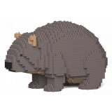 Jekca - Wombat 01 - Big - Lego - Scultura - Costruzione - 4D - Animali di Mattoncini - Toys