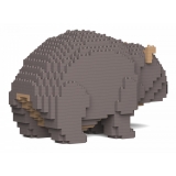 Jekca - Wombat 01 - Big - Lego - Scultura - Costruzione - 4D - Animali di Mattoncini - Toys