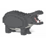 Jekca - Hippo 01 - Big - Lego - Sculpture - Construction - 4D - Brick Animals - Toys