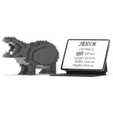 Jekca - Hippo 01 - Big - Lego - Scultura - Costruzione - 4D - Animali di Mattoncini - Toys