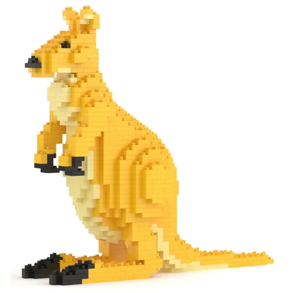 Jekca - Kangaroo 01 - Big - Lego - Scultura - Costruzione - 4D - Animali di Mattoncini - Toys