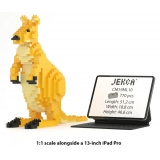 Jekca - Kangaroo 01 - Big - Lego - Scultura - Costruzione - 4D - Animali di Mattoncini - Toys