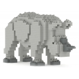 Jekca - Rhino 01 - Big - Lego - Scultura - Costruzione - 4D - Animali di Mattoncini - Toys