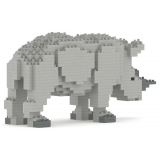 Jekca - Rhino 01 - Big - Lego - Scultura - Costruzione - 4D - Animali di Mattoncini - Toys