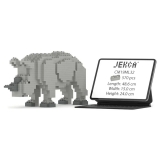 Jekca - Rhino 01 - Big - Lego - Scultura - Costruzione - 4D - Animali di Mattoncini - Toys