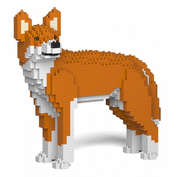 Jekca - Dingo 01 - Big - Lego - Scultura - Costruzione - 4D - Animali di Mattoncini - Toys