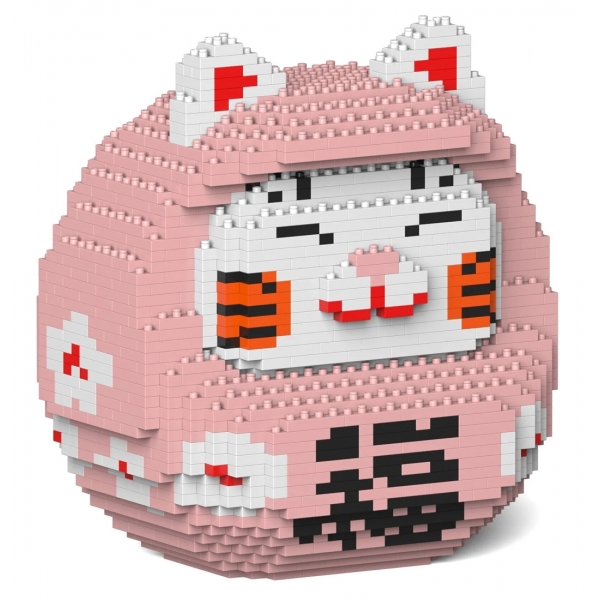 Jekca - Daruma Maneki Neko 01-M01 - Big - Lego - Sculpture - Construction - 4D - Brick Animals - Toys