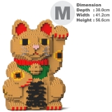 Jekca - Maneki Neko 01-M02 - Big - Lego - Scultura - Costruzione - 4D - Animali di Mattoncini - Toys