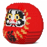 Jekca - Daruma Doll 02-M01 - Big - Lego - Sculpture - Construction - 4D - Brick Animals - Toys