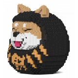 Jekca - Shiba Daruma Doll 01-M02 - Big - Lego - Sculpture - Construction - 4D - Brick Animals - Toys