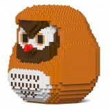 Jekca - Owl Daruma Doll 01 - Big - Lego - Sculpture - Construction - 4D - Brick Animals - Toys