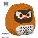 Jekca - Owl Daruma Doll 01 - Big - Lego - Sculpture - Construction - 4D - Brick Animals - Toys