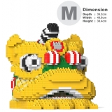 Jekca - Lion Dance Head 03 - Big - Lego - Sculpture - Construction - 4D - Brick Animals - Toys