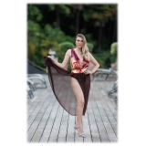 Miriam Tirinzoni - Tailored Multicolor Sequin Swimsuit with a Coordinated Skirt - Swimwear - Luxury Exclusive Collection