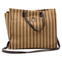 Miriam Tirinzoni - Jacquard Fabric Bag - Brown - Bag - Luxury Exclusive Collection