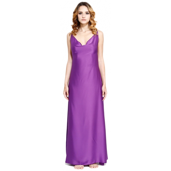 Grace - Grazia di Miceli - "Española Way" Purple Women's Dress - Luxury Collection - Made in Italy - High Quality