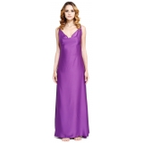 Grace - Grazia di Miceli - "Española Way" Purple Women's Dress - Luxury Collection - Made in Italy - High Quality