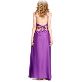 Grace - Grazia di Miceli - "Española Way" Purple Women's Dress - Luxury Collection - Made in Italy - High Quality