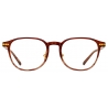Linda Farrow - Arnold Angular Optical Frame in Caramel Horn - LF63AC6OPT - Linda Farrow Eyewear