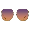 Linda Farrow - Camry Sunglasses in Matt Champagne - LFL1347C5SUN - Linda Farrow Eyewear