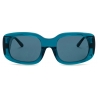Linda Farrow - Occhiali da Sole Celeste Oversize in Acquamarina - LFL1504C4SUN - Linda Farrow Eyewear