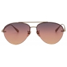 Linda Farrow - Occhiali da Sole Edano in Champagne Opaco - LFL1444C4SUN - Linda Farrow Eyewear