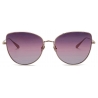 Linda Farrow - Occhiali da Sole Eloise Cat Eye in Oro Chiaro e Viola - LFL1336C9SUN - Linda Farrow Eyewear