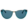 Linda Farrow - Occhiali da Sole Iris Ovale in Acquamarina - LFL136C59SUN - Linda Farrow Eyewear