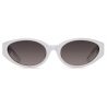 Linda Farrow - Lyra Oval Sunglasses in White - LFL1540C2SUN - Linda Farrow Eyewear