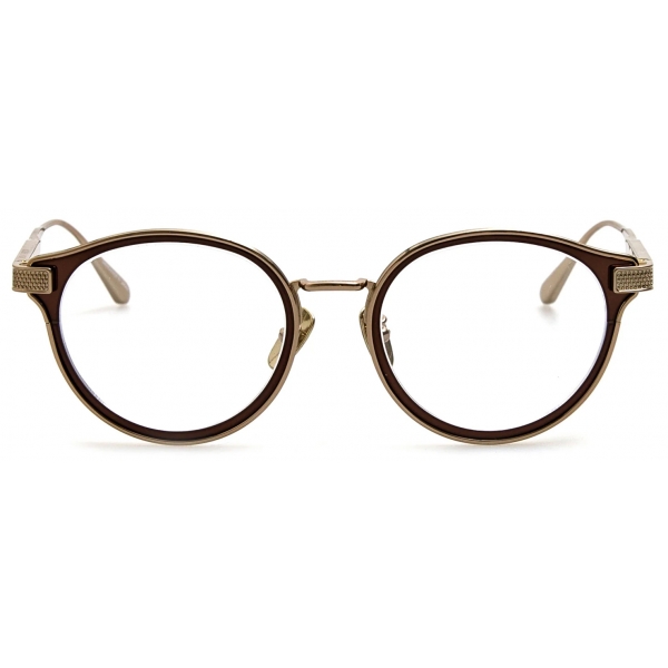 Linda Farrow - Occhiali da Vista Anthony Oval in Marrone Metallizzato - LFL1514C2OPT - Linda Farrow
