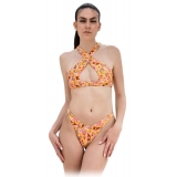 Grace - Grazia di Miceli - "Kyoto" Crossover Bikini with Sensoji Print - Luxury Collection - Made in Italy - High Quality