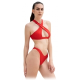 Grace - Grazia di Miceli - Crossover Bikini Red "Kyoto" - Luxury Collection - Made in Italy - High Quality