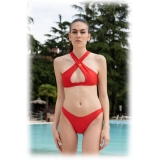 Grace - Grazia di Miceli - Bikini a Incrocio Rosso "Kyoto" - Luxury Collection - Made in Italy - Alta Qualità