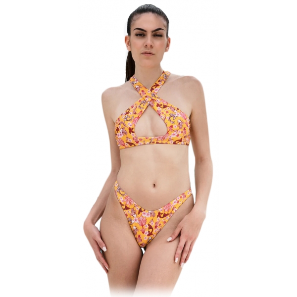 Grace - Grazia di Miceli - Carpe Sensoji "Kyoto" Print Crossover Bikini - Luxury Collection - Made in Italy - High Quality