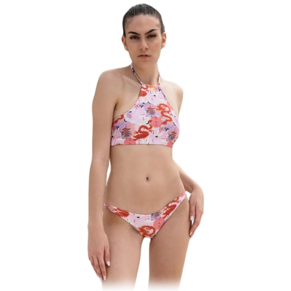 Grace - Grazia di Miceli - "Sakura" Opaque Bikini with Itsukushima Print - Luxury Collection - Made in Italy - High Quality