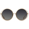 Linda Farrow - Selene Round Sunglasses in Rose Gold - LFL1456C1SUN - Linda Farrow Eyewear
