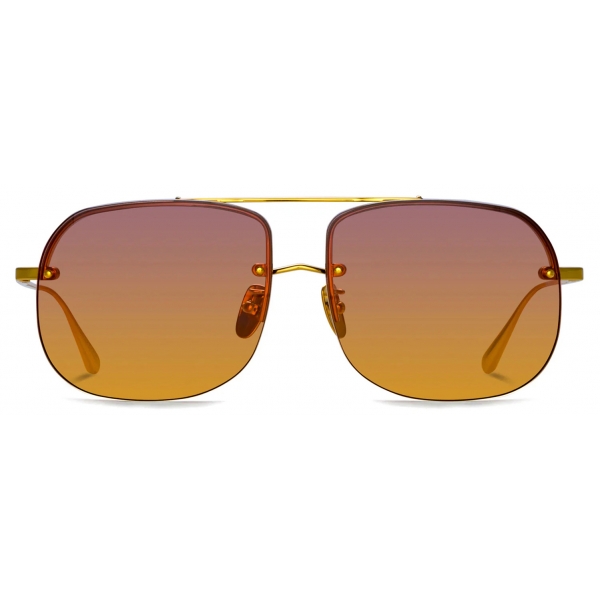 Linda Farrow - Seren Aviator Sunglasses in Rose Gold - LFL1539C3SUN - Linda Farrow Eyewear