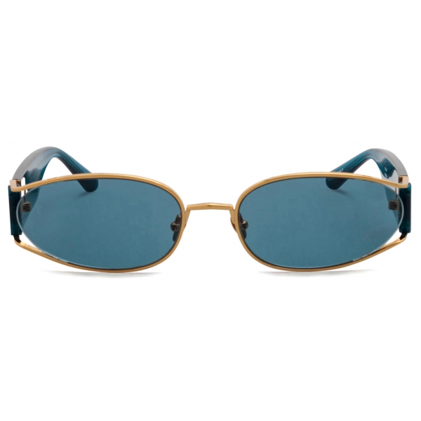 Linda Farrow - Seren Aviator Sunglasses in Aqua - LFL1539C2SUN - Linda Farrow Eyewear