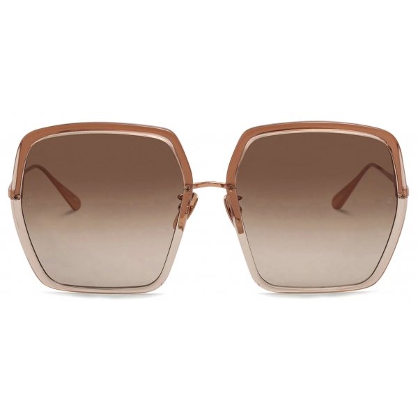 Linda Farrow - Syan Oversize Sunglasses in Ash - LFL1499C2SUN - Linda Farrow Eyewear