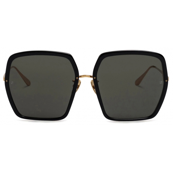 Linda Farrow - Syan Oversize Sunglasses in Black - LFL1499C1SUN - Linda Farrow Eyewear