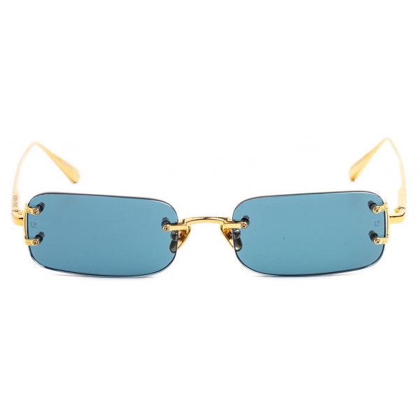 Linda Farrow - Taylor Rectangular Sunglasses in Aqua - LFL1131AC14SUN - Linda Farrow Eyewear